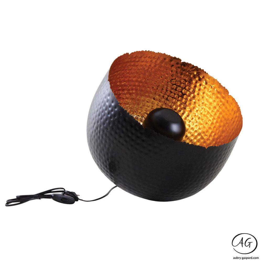 Lampes à poser - Lampe à poser en métal noir et doré - AUBRY GASPARD