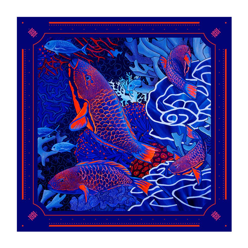 Scarves - Wool silk square 120 La Danse Electra Maison Fétiche - MAISON FÉTICHE