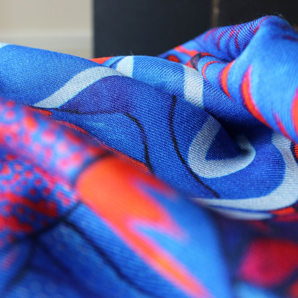 Scarves - Wool silk square 120 La Danse Electra Maison Fétiche - MAISON FÉTICHE