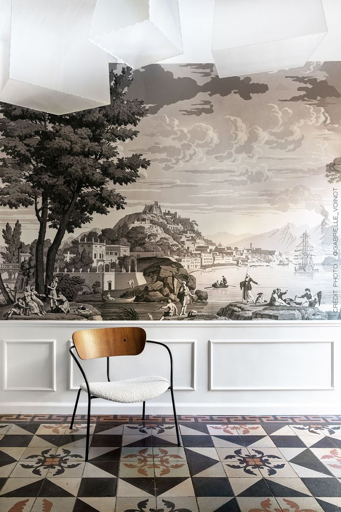 Autres décorations murales - Papier peint panoramique VUES D'ITALIE Monochrome - LE GRAND SIÈCLE