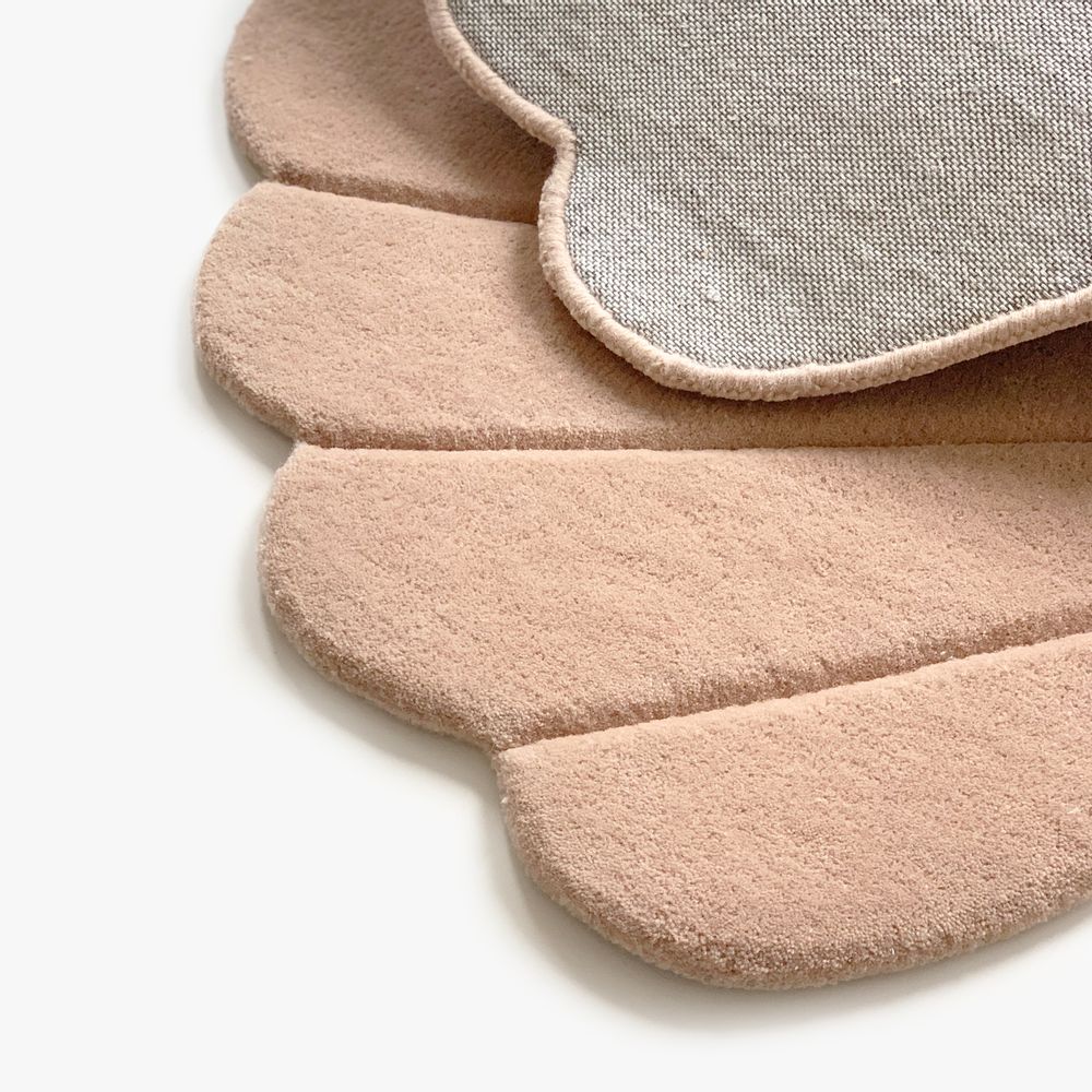 Tapis sur-mesure - Tapis Coquillage Rose Dust - MAISON DEUX X TEUN ZWETS