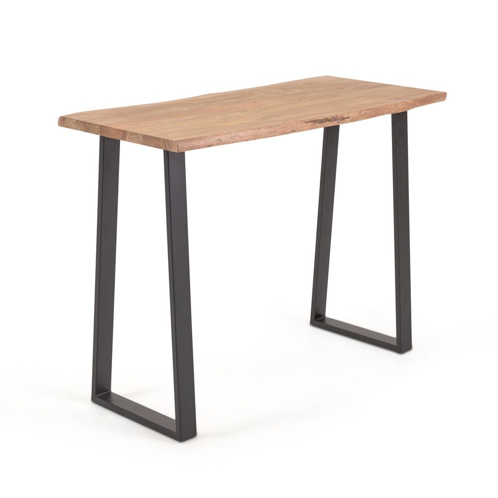 Tables Salle à Manger - Table haute Alaia en bois massif d'acacia finition naturelle 140 x 60cm - KAVE HOME