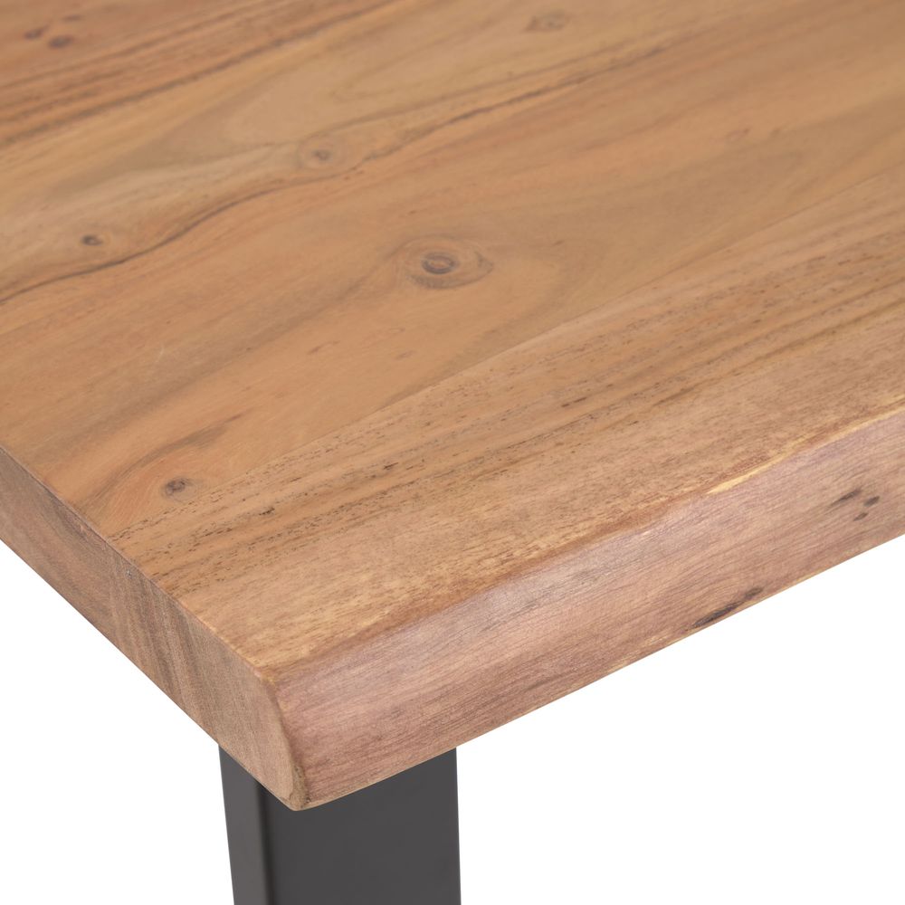 Tables Salle à Manger - Table haute Alaia en bois massif d'acacia finition naturelle 140 x 60cm - KAVE HOME