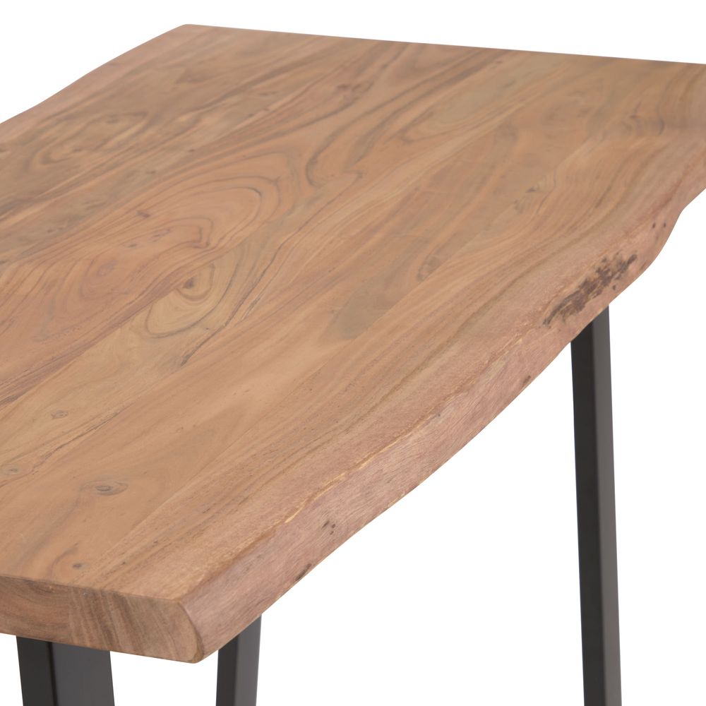 Tables Salle à Manger - Table haute Alaia en bois massif d'acacia finition naturelle 140 x 60cm - KAVE HOME