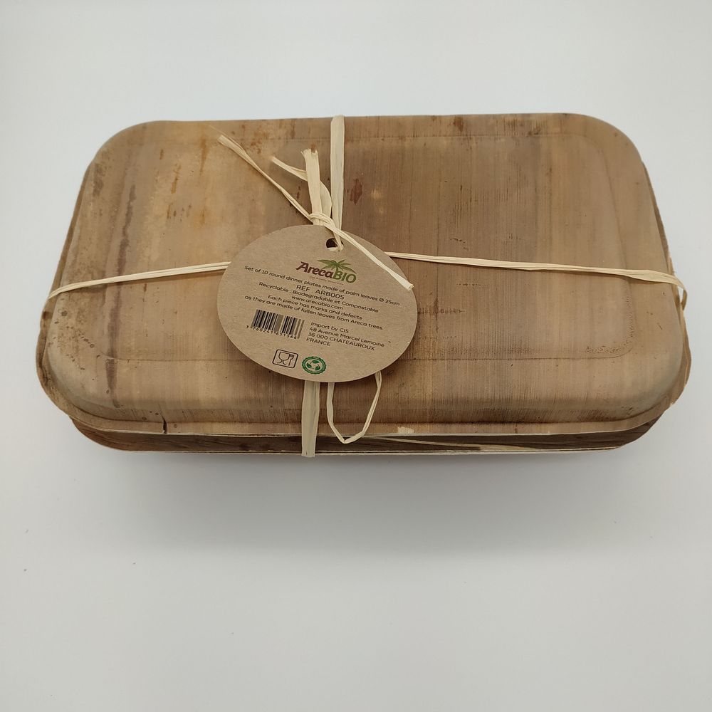 Plats et saladiers - Set de 4 Lunch box rectangle (28cm x 17cm) - ARECABIO
