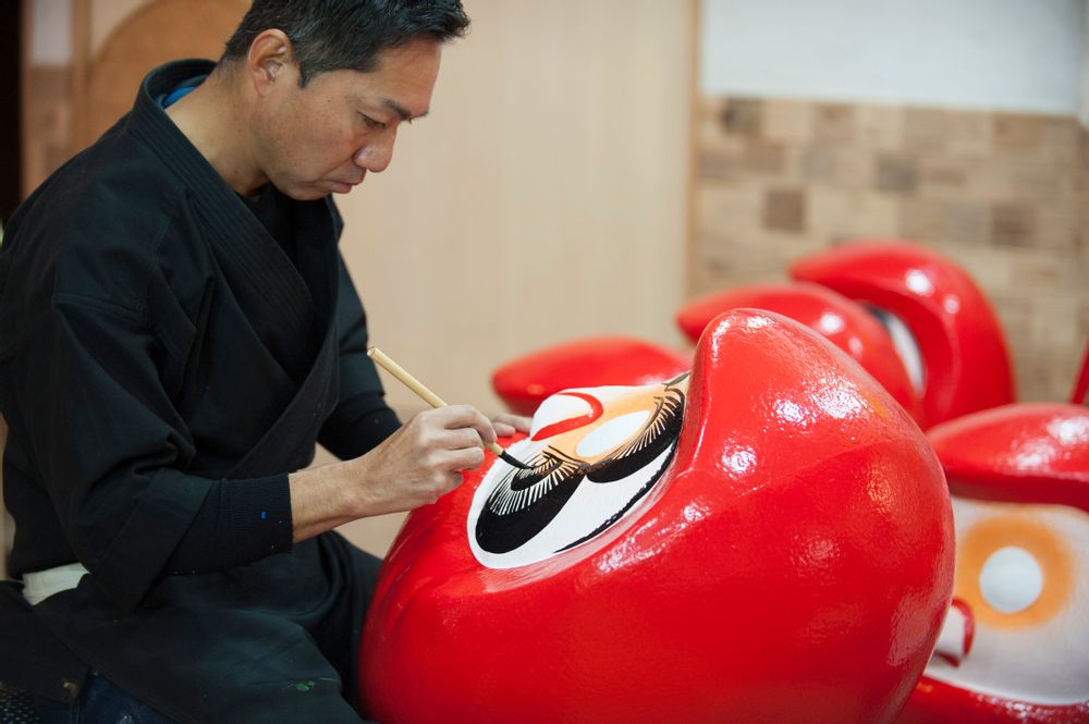 Other Christmas decorations - Premium Daruma - DESIGNER’S DARUMA « TOMBER SEPT FOIS, SE RELEVER HUIT »