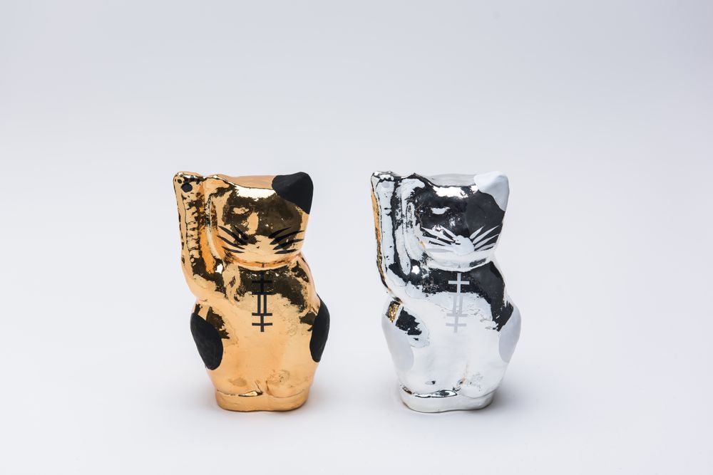 Objets design - Statuette Chat qui apporte du bonheur Premium - DESIGNER’S DARUMA « TOMBER SEPT FOIS, SE RELEVER HUIT »