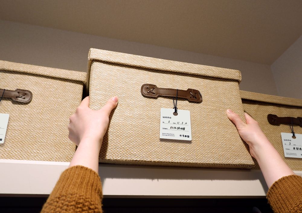 Boîtes de rangement - Etiquette à suspendre #Tag taille M - WEMO