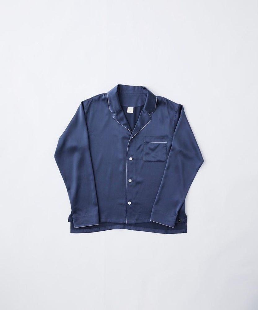 Homewear - Silk Pajama Shirt Premium Charcoal  - FOO TOKYO