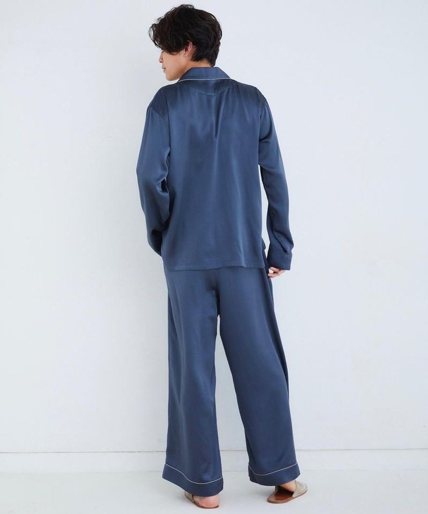Homewear - Silk Pajama Shirt Premium Charcoal  - FOO TOKYO
