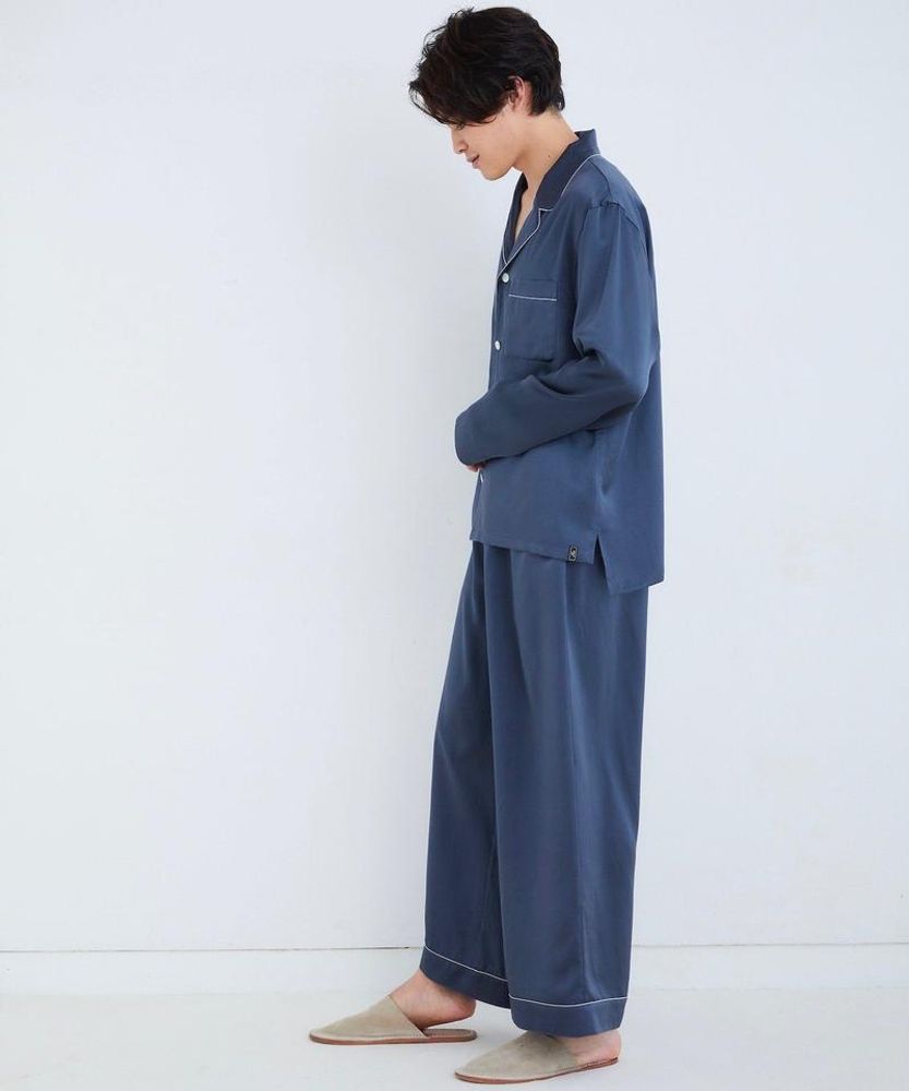 Homewear - Silk Pajama Shirt Premium Charcoal  - FOO TOKYO