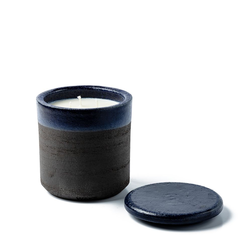 Bougies - Bougie Stoneware Noir - Feuille de figuier - WAKS CANDLES