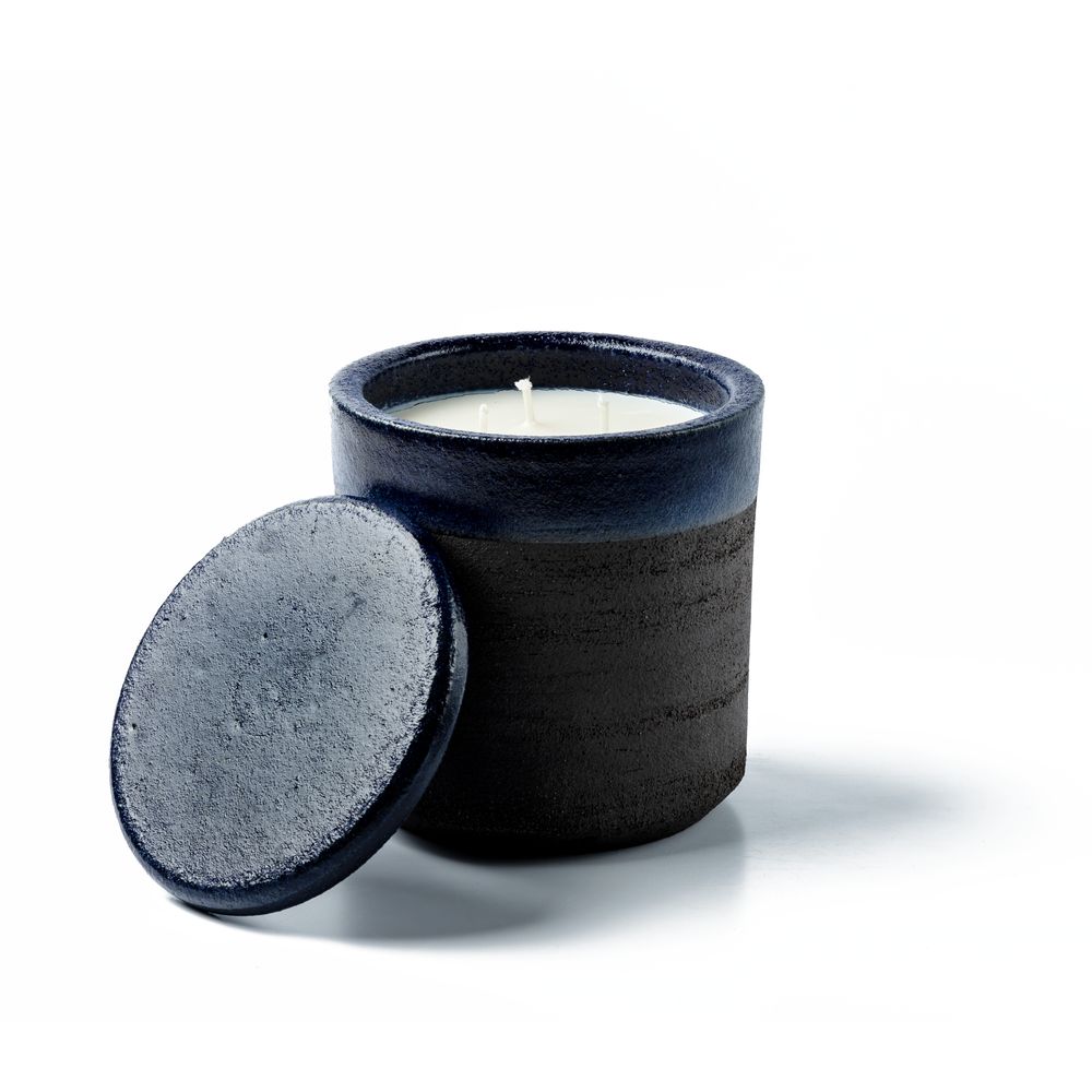 Bougies - Bougie Stoneware Noir - Feuille de figuier - WAKS CANDLES
