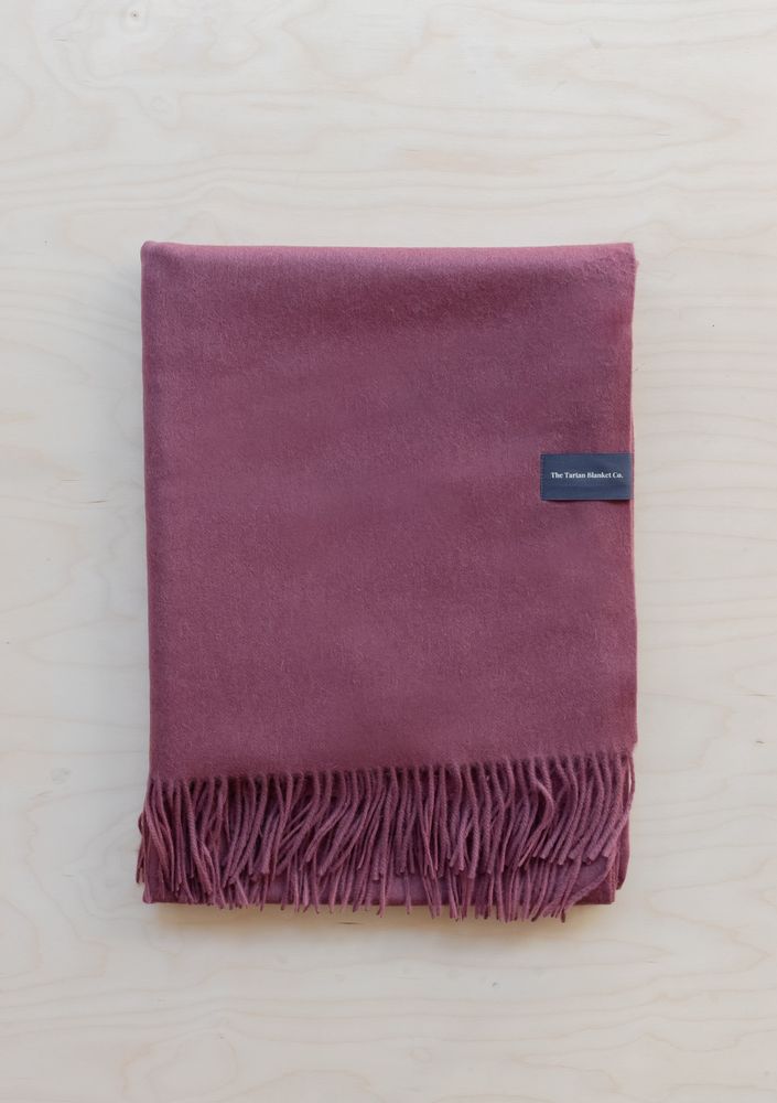 Throw blankets - Lambswool Blanket in Mulberry - THE TARTAN BLANKET CO.
