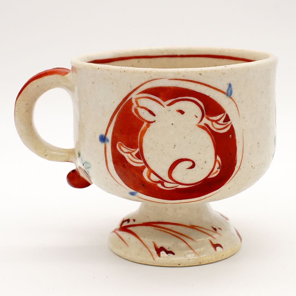 Tea and coffee accessories - Mug painted red - ONENESS