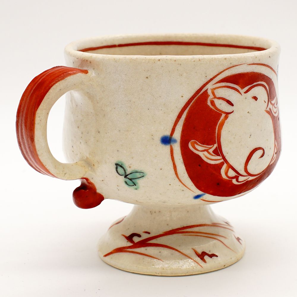 Tea and coffee accessories - Mug painted red - ONENESS