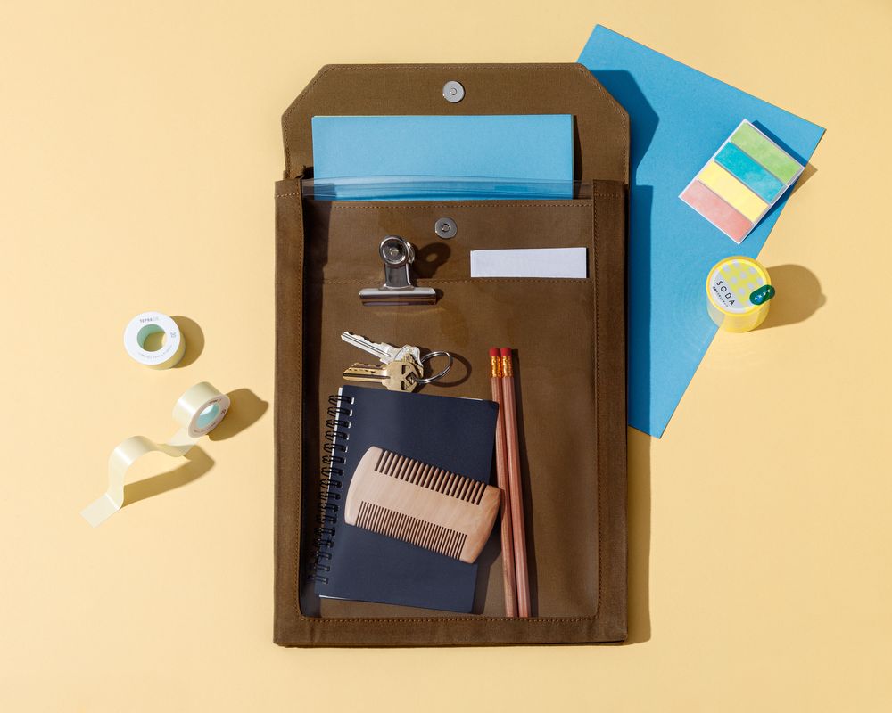 Papeterie bureau - ÉTUI À STYLOS ET PORTE-DOCUMENTS FLATTY WORKS - KING JIM