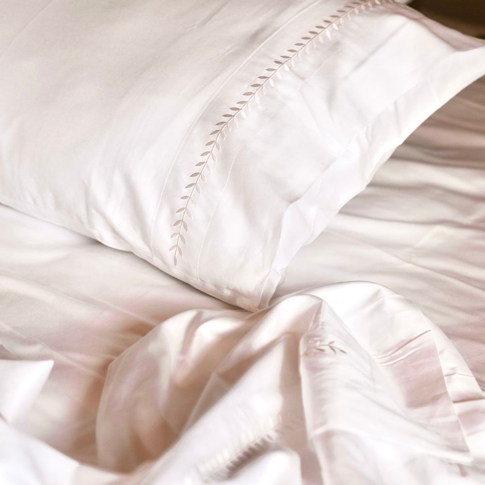 Linge de lit - 600 Thread Counts Sheet Set - Flat Sheet and Fitted Sheet + 2 Pillowcases 50*75 cm (FLAGSHIP) - VIDDA ROYALLE