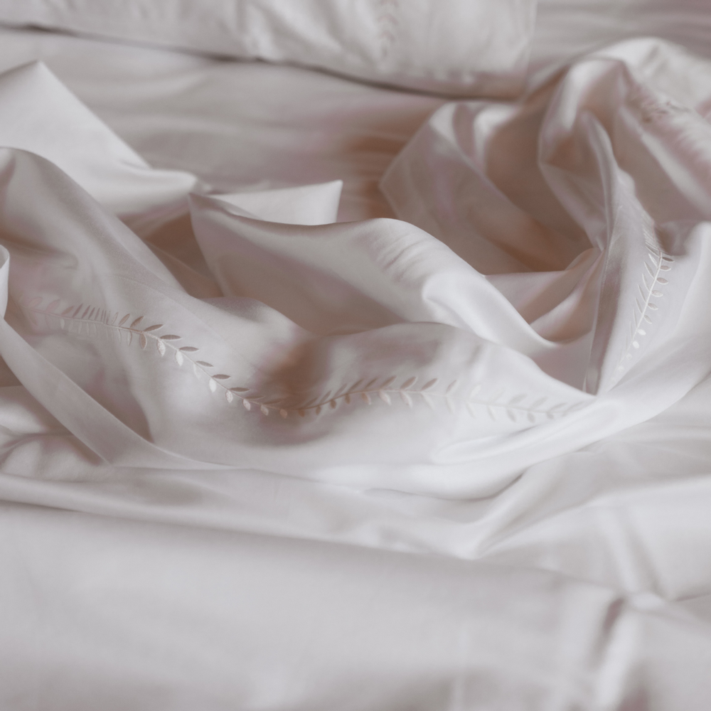Linge de lit - 600 Thread Counts Sheet Set - Flat Sheet and Fitted Sheet + 2 Pillowcases 50*75 cm (FLAGSHIP) - VIDDA ROYALLE