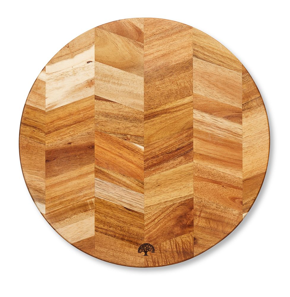 Ustensiles de cuisine - Planche à découper ronde en acacia Barbary & Oak Chevron - RKW LTD - BARBARY & OAK