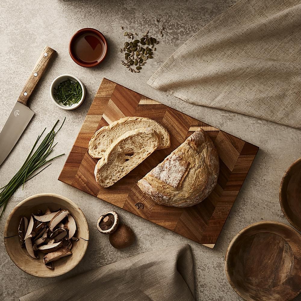 Couverts & ustensiles de cuisine - Planche à découper rectangulaire Barbary & Oak Chevron Acacia - RKW LTD - BARBARY & OAK