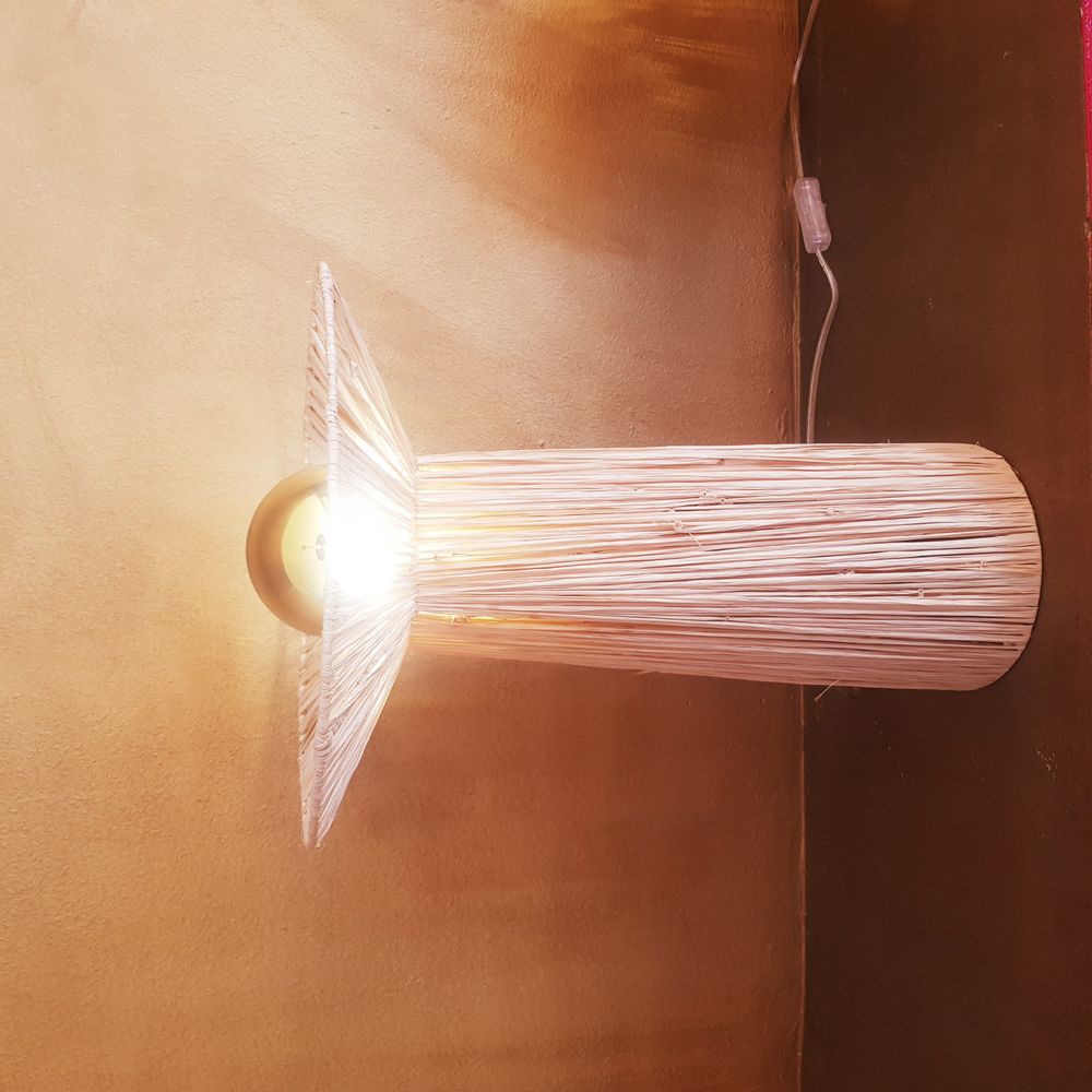 Design objects - SOLARIS Raffia collection table lamp - ESPRIT MATIERES