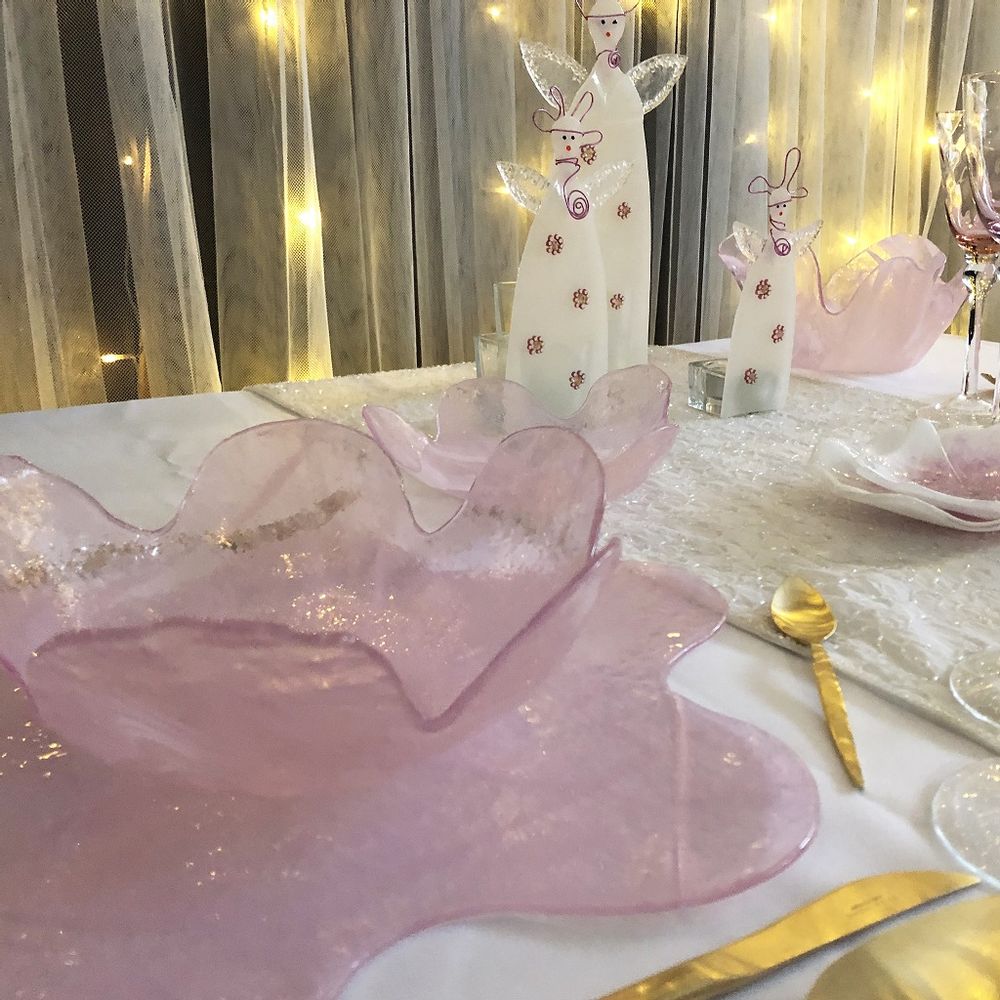 Verre d'art - LA VIE EN ROSE - ANDRETTO DESIGN