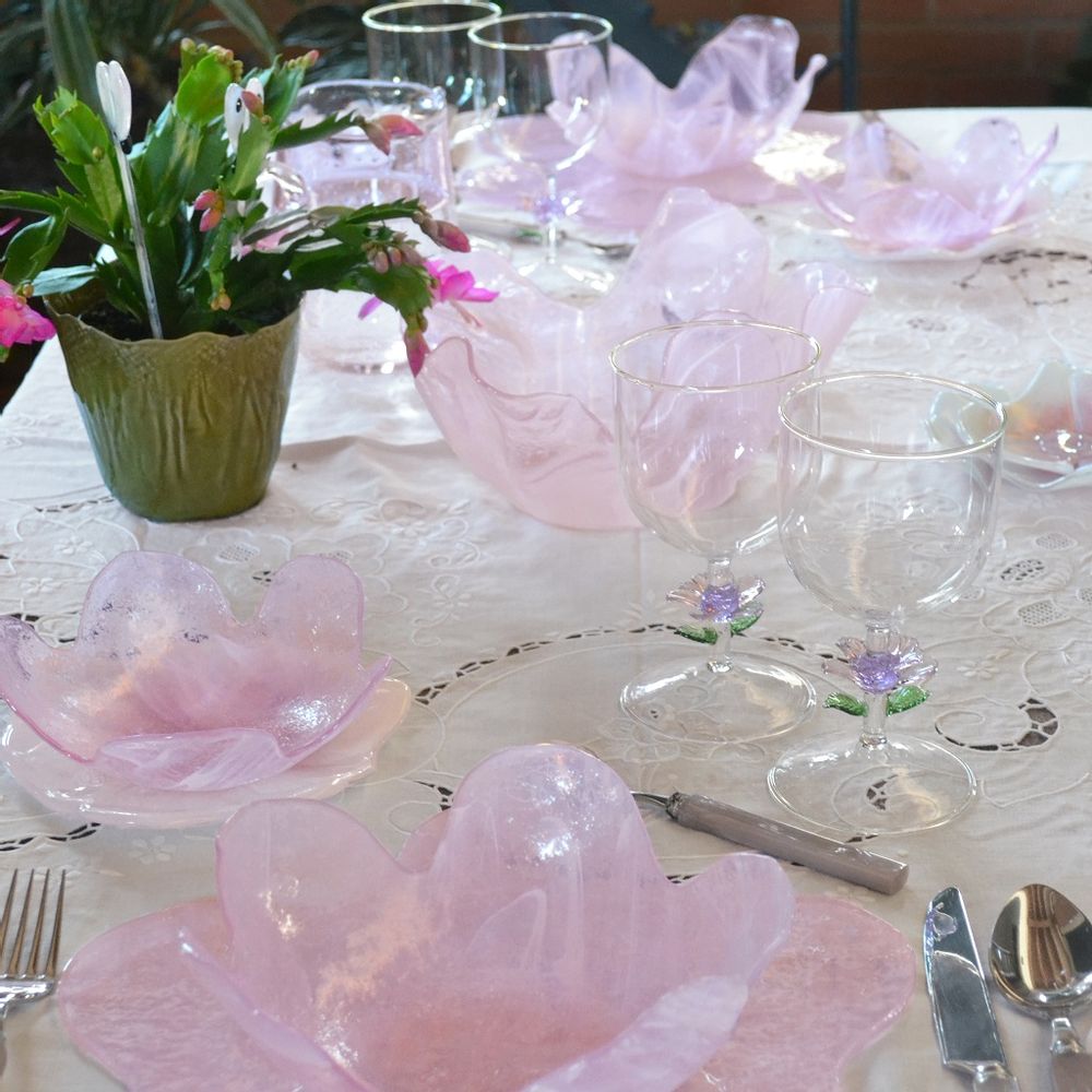 Verre d'art - LA VIE EN ROSE - ANDRETTO DESIGN