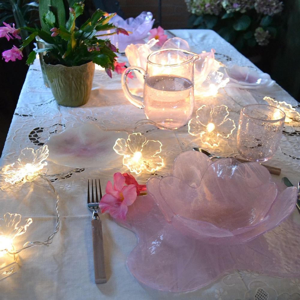 Verre d'art - LA VIE EN ROSE - ANDRETTO DESIGN