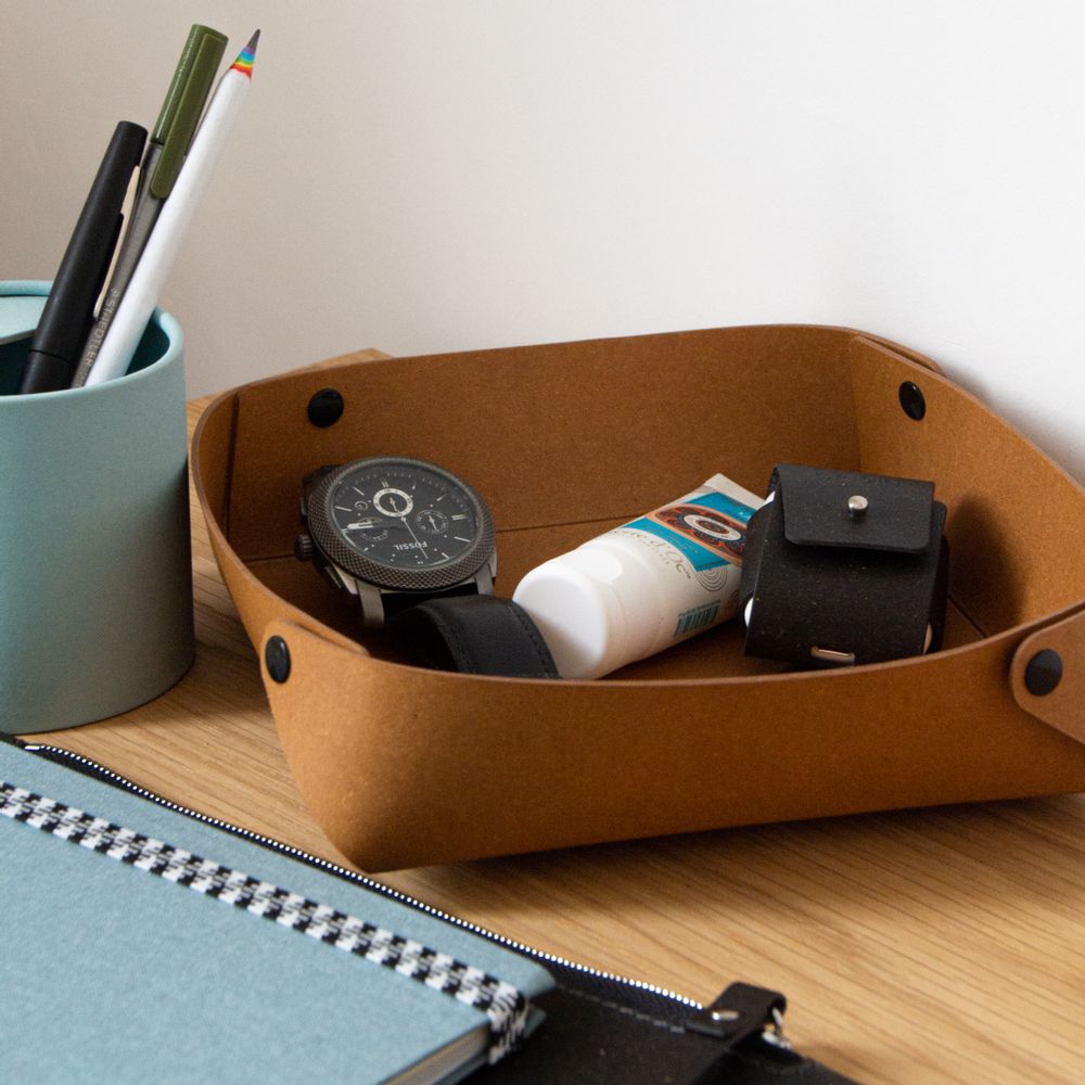 Caskets and boxes - Storage Box S, M, L - Recycled Leather - Made in France - MAISON ORIGIN