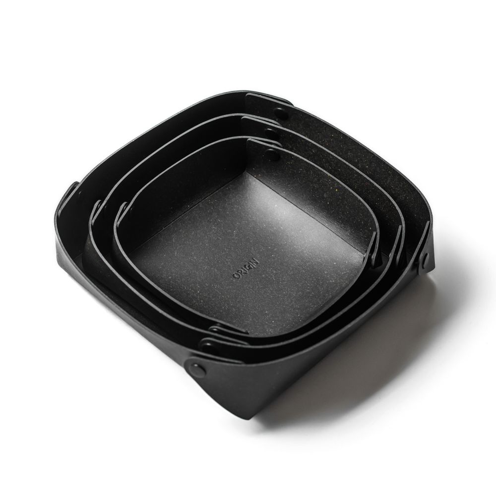Caskets and boxes - Storage Box S, M, L - Recycled Leather - Made in France - MAISON ORIGIN