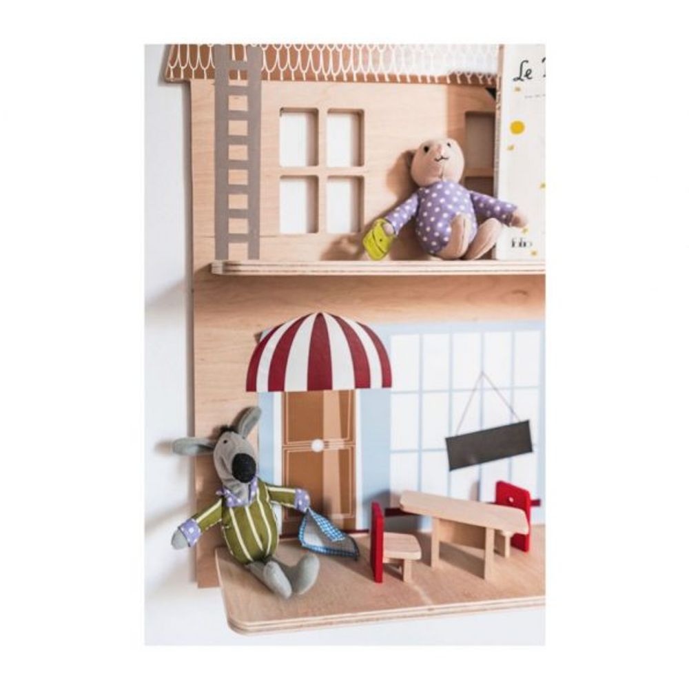 Objets déco enfant - Vive La France ! Étagère en contreplaqué avec autocollants DEKORNIK - DEKORNIK