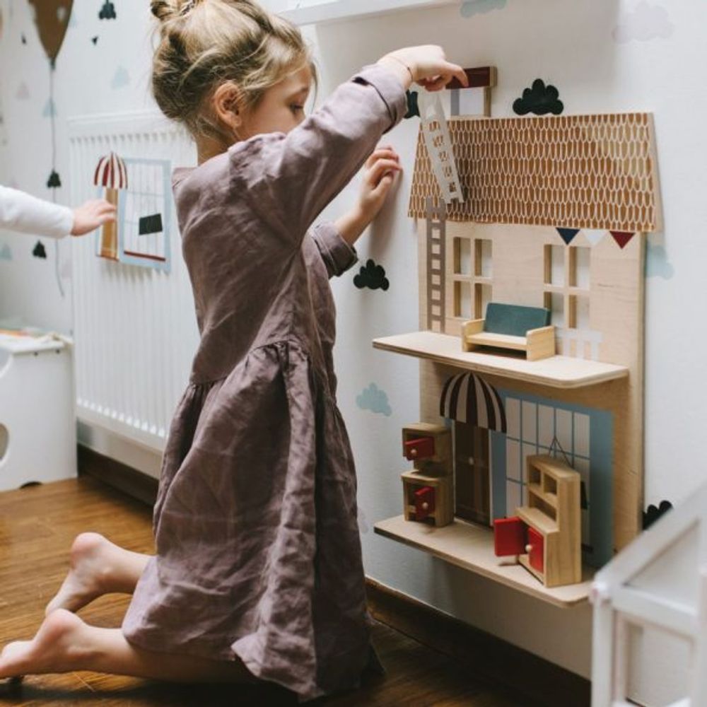 Objets déco enfant - Vive La France ! Étagère en contreplaqué avec autocollants DEKORNIK - DEKORNIK