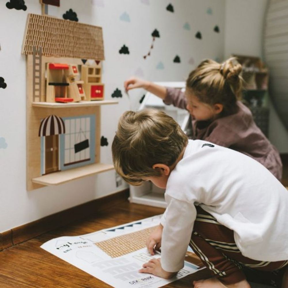Objets déco enfant - Vive La France ! Étagère en contreplaqué avec autocollants DEKORNIK - DEKORNIK
