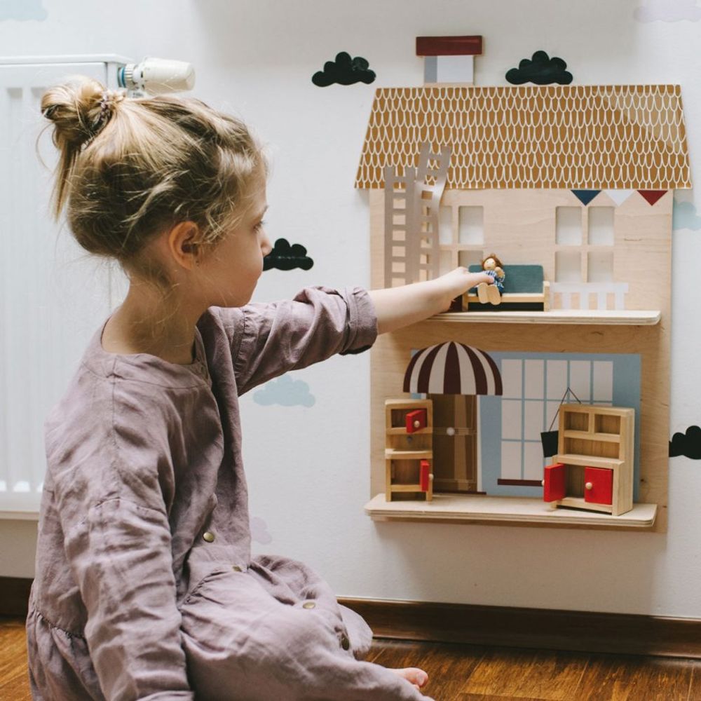 Objets déco enfant - Vive La France ! Étagère en contreplaqué avec autocollants DEKORNIK - DEKORNIK