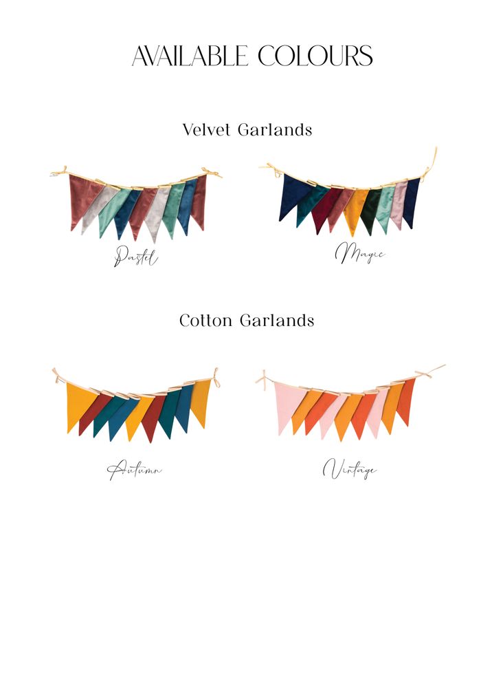 Children's party decorations - Velvet Garland Magic 200 cm - BETTY'S HOME