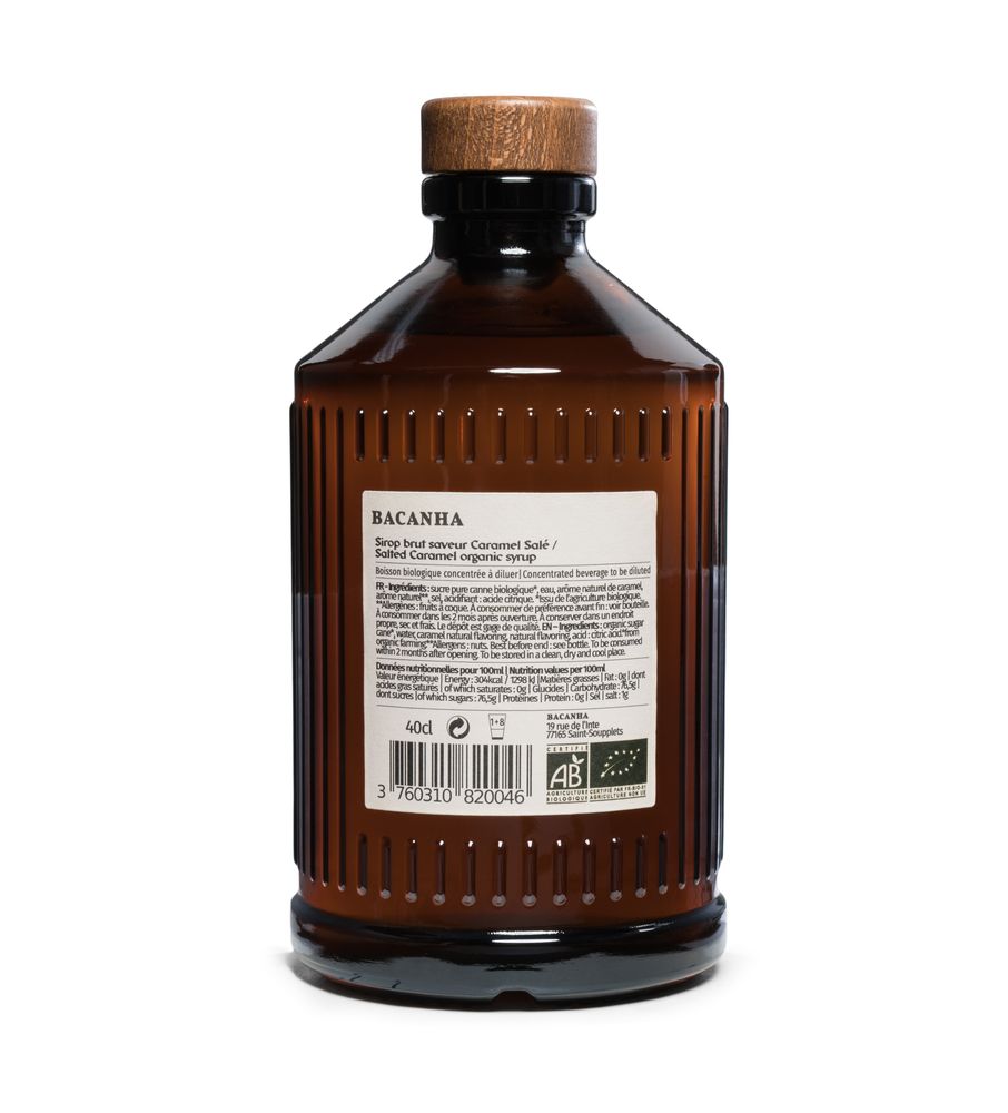 Objets de décoration - Sirop Caramel Salé Brut - Biologique - 400ml - BACANHA