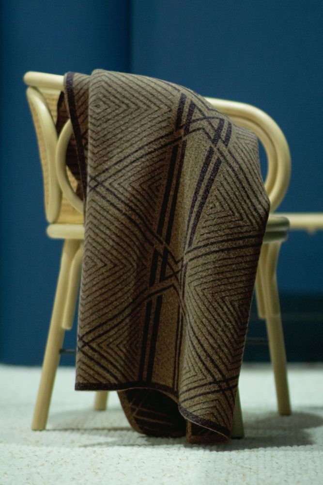 Plaids - Le Plaid Signature Recyclé - Vert de gris / Minerai - LA MAISON DE LA MAILLE