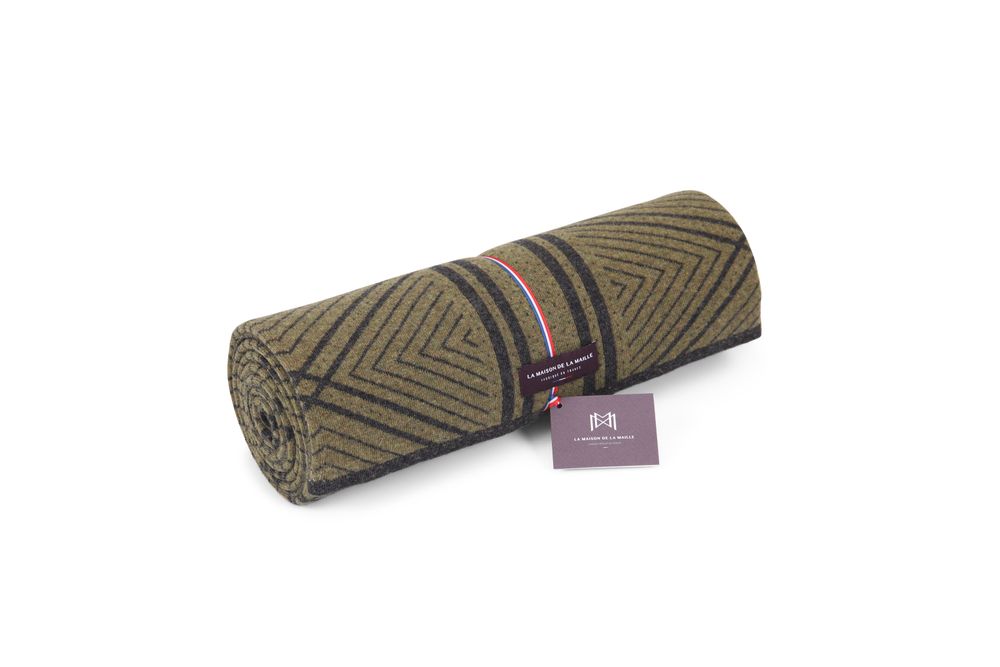 Plaids - Le Plaid Signature Recyclé - Vert de gris / Minerai - LA MAISON DE LA MAILLE