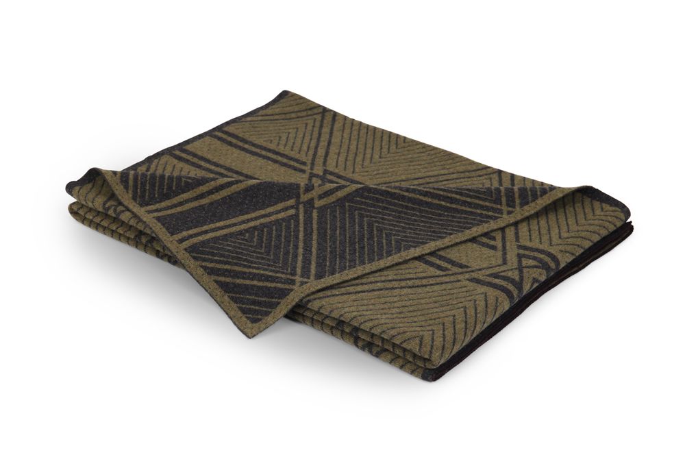 Plaids - Le Plaid Signature Recyclé - Vert de gris / Minerai - LA MAISON DE LA MAILLE