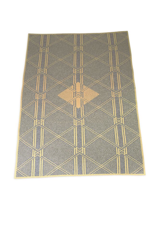 Plaids - Le Plaid Signature Recyclé - Paille / Gris Clair - LA MAISON DE LA MAILLE