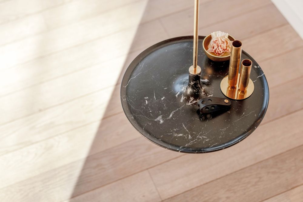 Bathroom equipment - Spinning top shelf TOUPY - Nero marquina black marble - MADEMOISELLE JO SRL