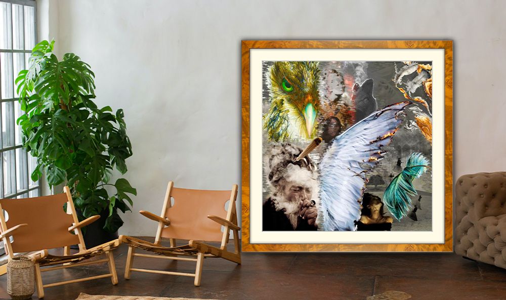 Fabric cushions - “VOLUBILE” Collage Limited Edition - L'ATELIER D'ANGES HEUREUX
