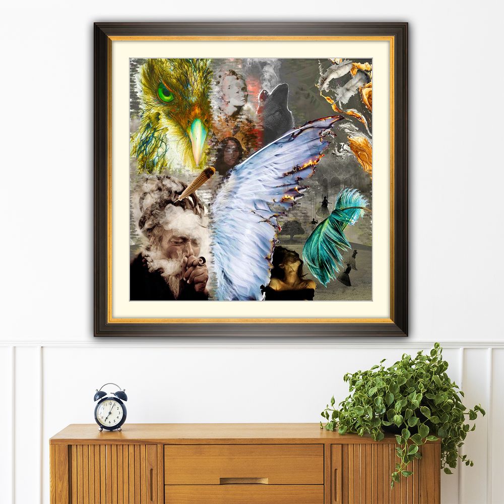 Fabric cushions - “VOLUBILE” Collage Limited Edition - L'ATELIER D'ANGES HEUREUX