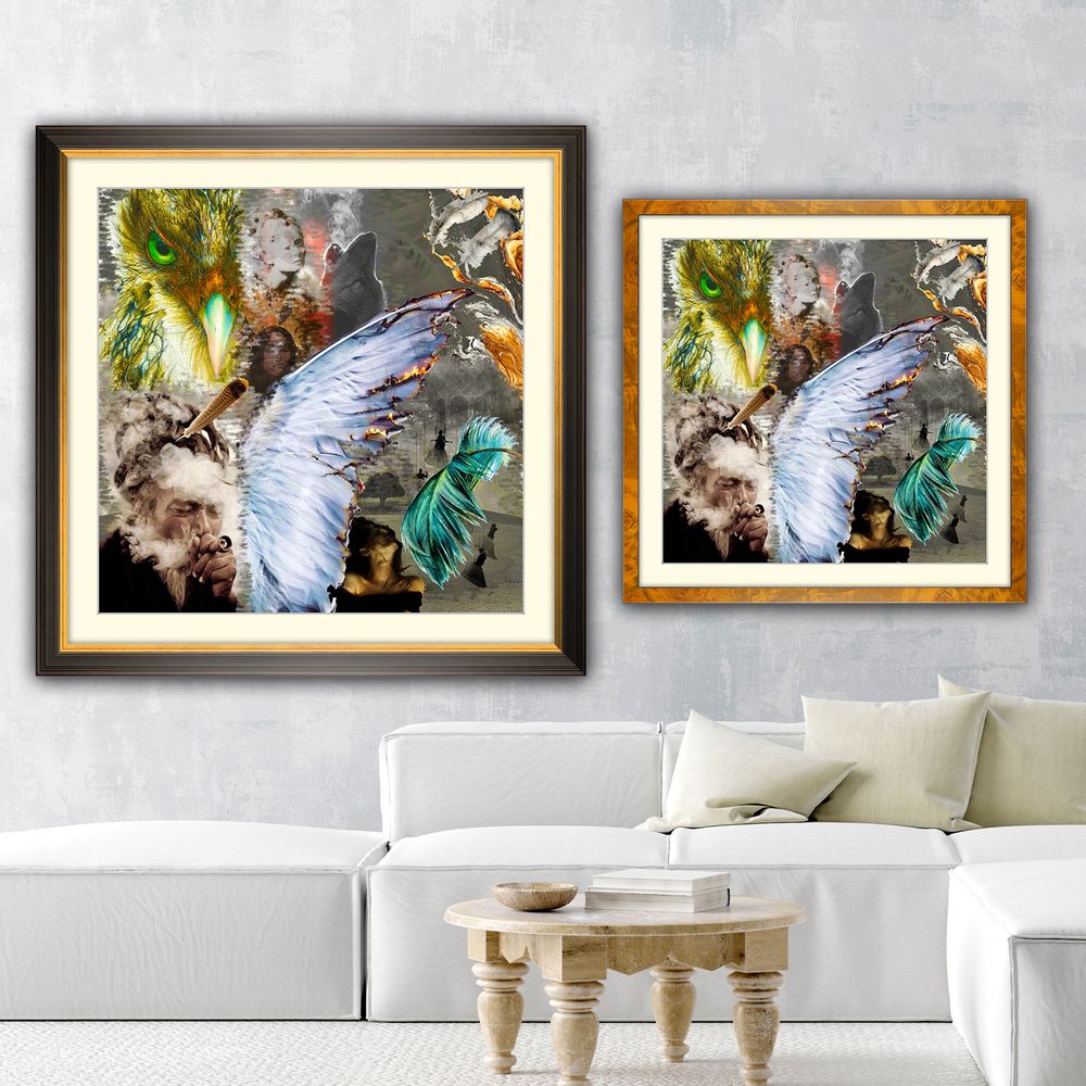 Fabric cushions - “VOLUBILE” Collage Limited Edition - L'ATELIER D'ANGES HEUREUX