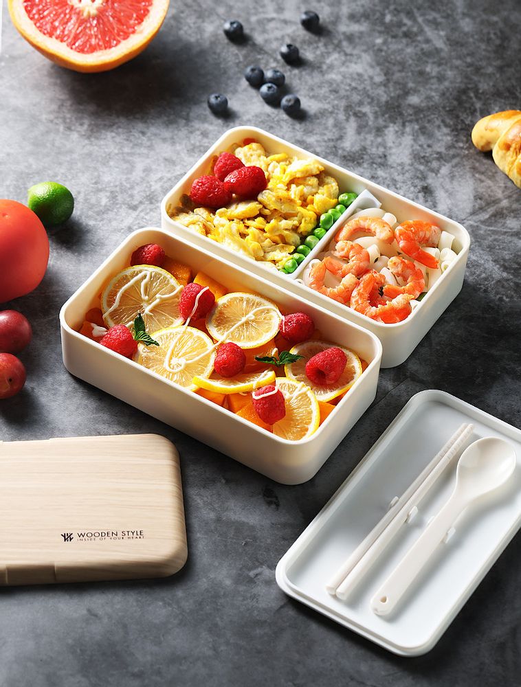 Food storage - Bentos Two Tier with Carry Bag - Lunch Box - KELYS- LUXYS