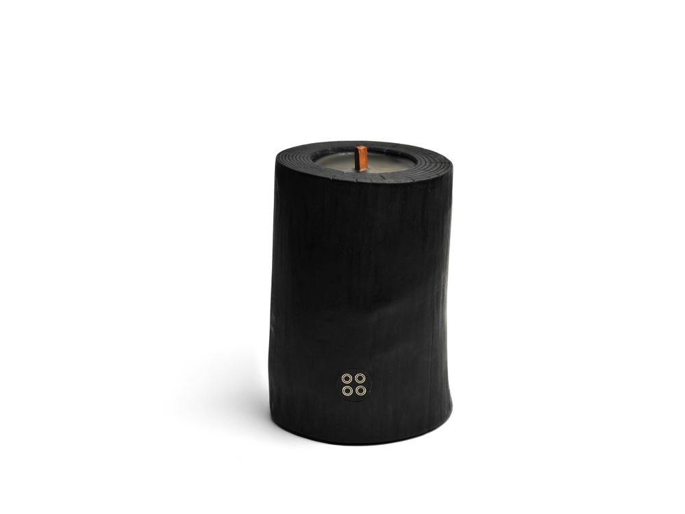 Design objects - VETIVER OCCULTATION | Indoor candle in burnt wood, beeswax and natural oils - WOOD MOOD