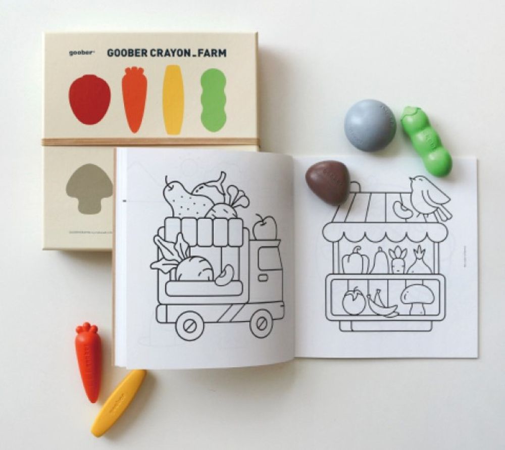 Toys - [GOOBER] CRAYON_FARM 8COLOR - DESIGN KOREA