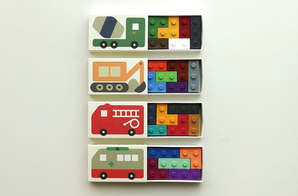 Jouets enfants - [GOOBER] CRAYON_BLOCK_CAR2 (jeu) - DESIGN KOREA