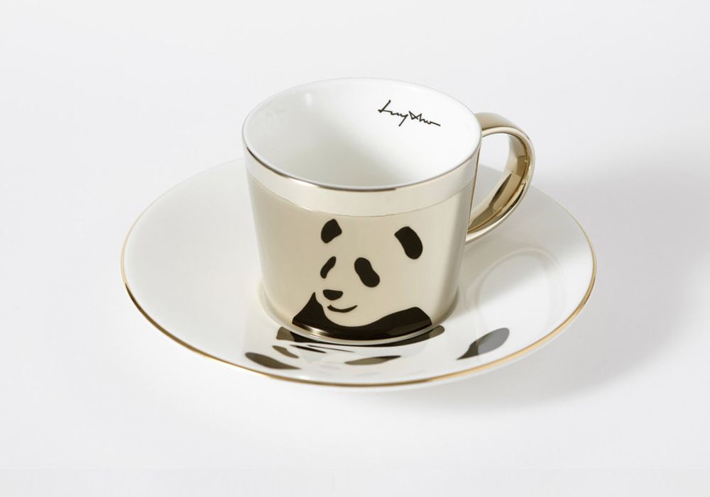 Mugs - [LUYCHO] SR-04 Short Rounded_Giant Panda - DESIGN KOREA